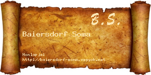 Baiersdorf Soma névjegykártya